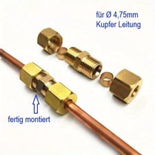 Messing Schneidring 4,75mm Cu Rohr Leitung Verbinder für Klimanlage & Kühlschran