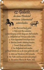 Blechschild 30x20 cm Gebote