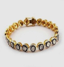 Elegant Polki Diamant 925 Sterling Silber Armband Traditionell Handmade Schmuck