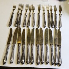 Historisches Dessertbesteck für 12 Personen 800 Silber = 578 g