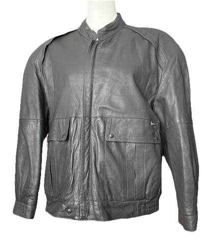 Flues gray leather jacket - gray,