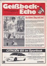 Fußball-Stadionheft 1.FC Köln - Schalke 04, 28.09.1985