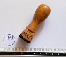 S03) Alter runder DDR Holzstempel  HAJ1 Bürostempel Stempel Siegel Dienststempel