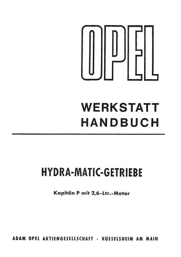 Opel kapitän l motor - opel, 2,6