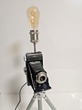 Upcycling alte Balgen Klapp Kamera - Agfa - LED Lampe dimmbar - Industriedesign