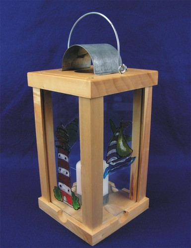 Große maritime holz glas - große,