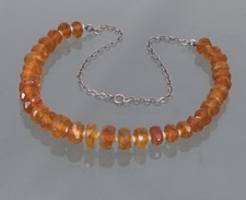 Bernstein Kette mit Perlen