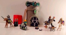 Playmobil Ritter Turm Kanone Pferde Wolf Katapult Elektro Schild + viel Zubehör❗