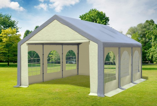 Partyzelt 4x6m grau - partyzelt,