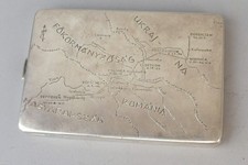 Ungarn - orig. Silber Zigarettenetui - Ukraine Russlandfeldzug 1941 - 42 - wk2
