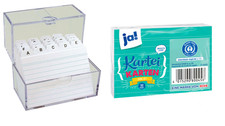 Karteikasten mit register z - mit, a-z