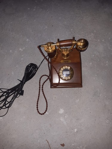 Telefon vintage holzoptik - vintage,