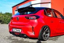 Gefräster Heckansatz Heckdiffusor Ansatz aus ABS für Opel Corsa F GS-Line