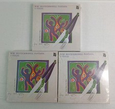 Vintage WMF 5-Teilig Besteckmodell Fantasia Blau/Grün, verschweißt, ungenutzt 