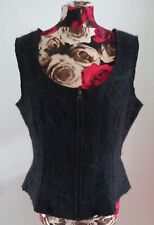 Cocon Fritzsch Walkweste schwarz gemustert Gr.38 Naturtextilien Neu