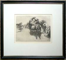 Alexander Eckener, 5 Radierungen, ländl. Motive, gerahmt