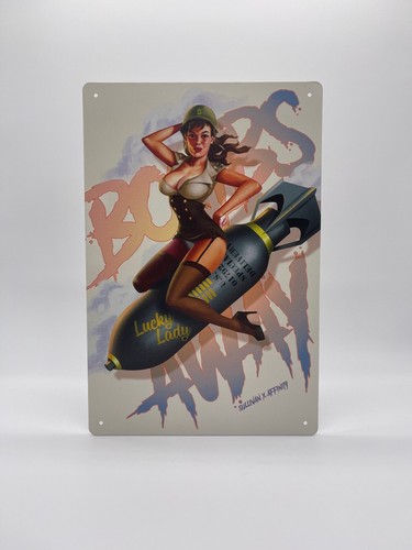 Blechschild boobs away 20x30cm - blechschild,