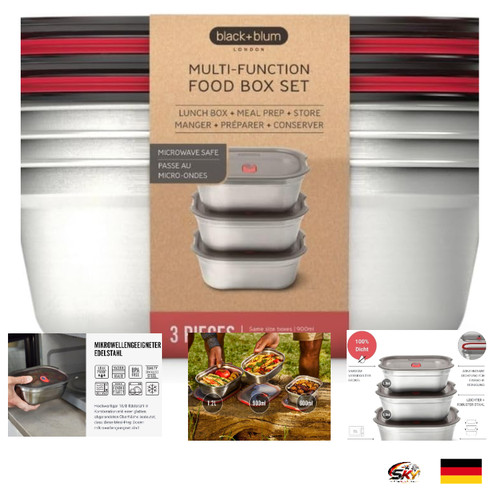 Edelstahl brotdosen 900 3 - ml, x