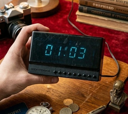 Vintage soviet digital clock - soviet,