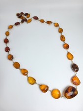 Gold 333 Halskette Mit Bernstein Elegant 