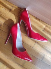 HIGH Heels rot Lack bequem Gr