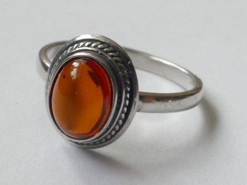 Ring bernstein cabochon - bernstein,