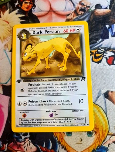 Edition pokemon card - card, dark