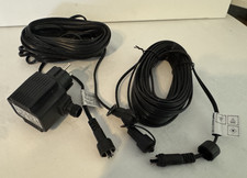 2x 10m LED-Verlängerungskabel für Aussenlicht - 2polig mit Trafo 12-21 W