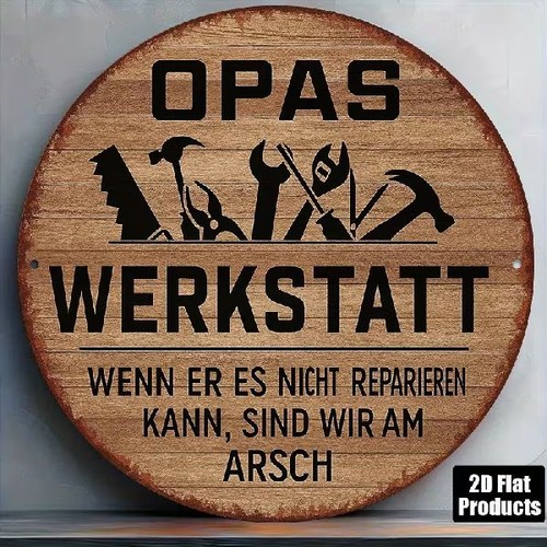 Blechschild rund opas - rund,