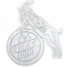 1. FC Köln Aufkleber - Logo silbern  - 8 cm Autoaufkleber | Sticker