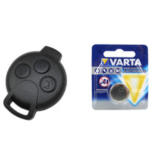 Auto Schlüssel 3 Tasten Gehäuse + BATTERIE passend für Smart 451 Fortwo Forfour