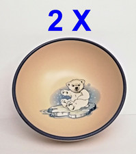 Lustige Kinder Brei Schale Müslischale Eisbär  2er-Set Handarbeit Geschenk-Idee