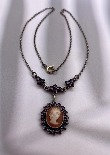 Vintage granatschmuck collier - vintage,
