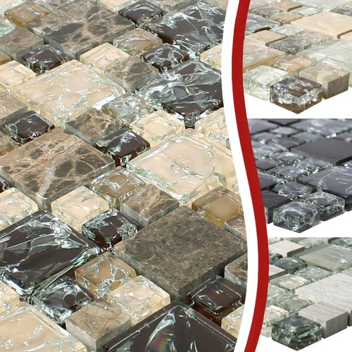 Glas marmor mosaikfliesen - glas,