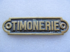 altes Schiffs Messing Schild -