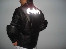 Manner BATMAN Motorrad Lederjacke Lederjacke Leder Bikerjacken CE-Protektoren