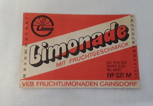 Altes limo limonade etikettt - limo,
