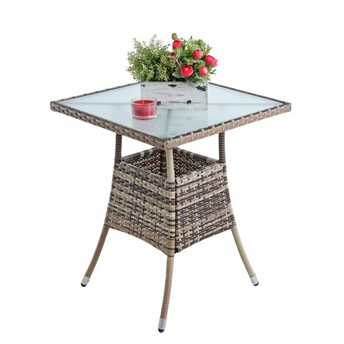 Polyrattan beistelltisch - polyrattan,