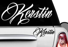 2x Name 30x15cm Schrift Auto