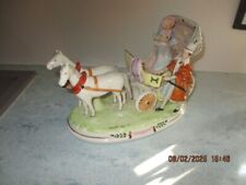 Porzellan Figur edles Paar in Pferdekutsche gemarkt 23 cm