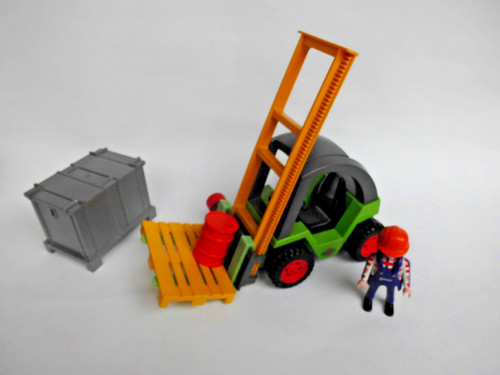 Playmobil grüner gabelstapler - grüner,