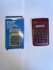 VINTAGE Sharp EL-233 RD Elsi Mate elektronischer Taschenrechner in OVP