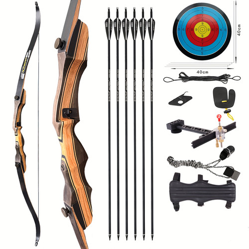 Wooden recurve bow - wooden,