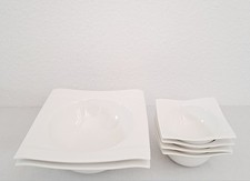 Schüssel Set "Jazz" eckig weiß, Neuwertig!