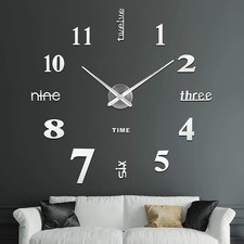 3D Wanduhr Groß XXL Mute