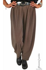 PoCo LAGENLOOK Ballon-Hose schwarz cognac L XL XXL XXXL 44 46 48 50 52 54 56 58