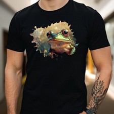 Herren T-Shirt Frosch Motiv