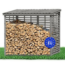 Kaminholzregal XXL grau mit