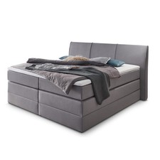Boxspringbett - grau - H3/H4 -