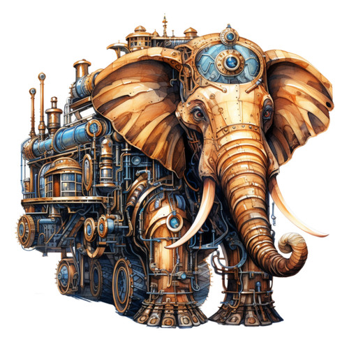Wandbild elefant steampunk - wandbild,